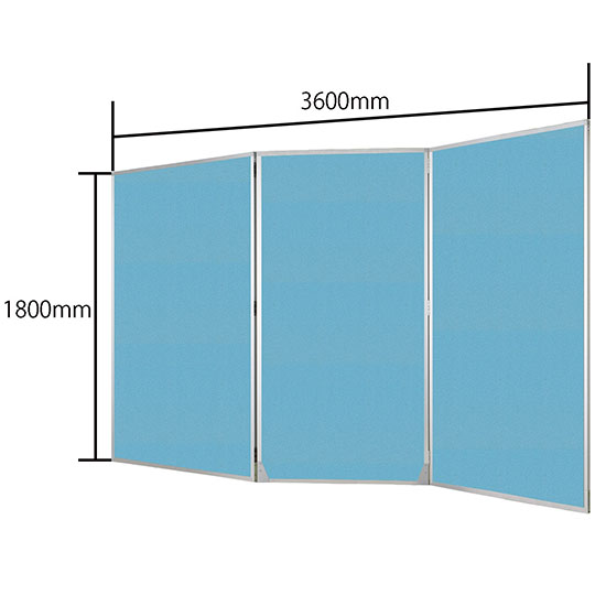 ヴァンテアン丁番パネル 22型 3連 幅3600 高さ1800 ライトブルー