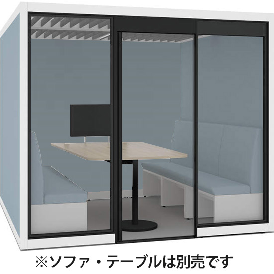 レスピアロッカー 4人用 2列2段 幅900mm ICカード錠(ビジター仕様) ブラック