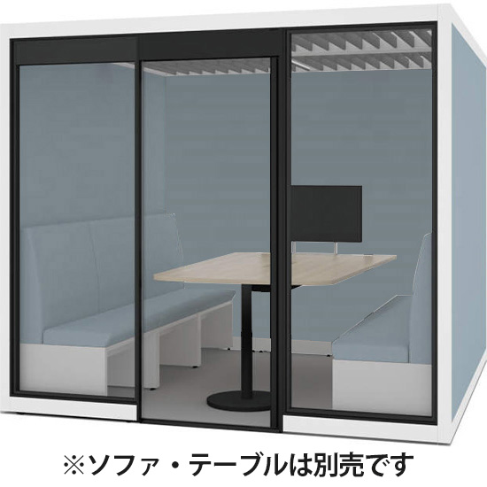 レスピアロッカー 4人用 2列2段 幅900mm ICカード錠(メンバー仕様) ブラック