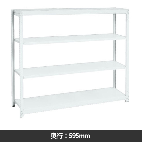 イチゴラック 間口1460 奥行595 高さ1800 基本型 天地4段 マイルドホワイト