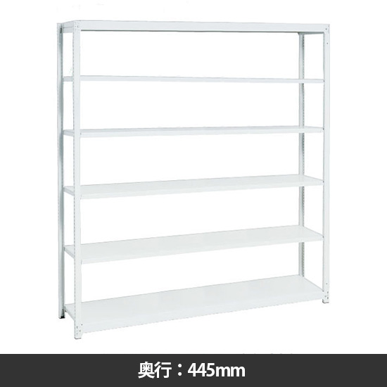 イチゴラック 間口1760 奥行445 高さ2400 基本型 天地6段 マイルドホワイト