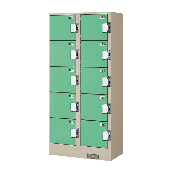 コインロッカー 2列5段10人用 ライトグリーン