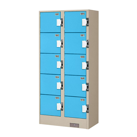 コインロッカー 2列5段10人用 ライトブルー