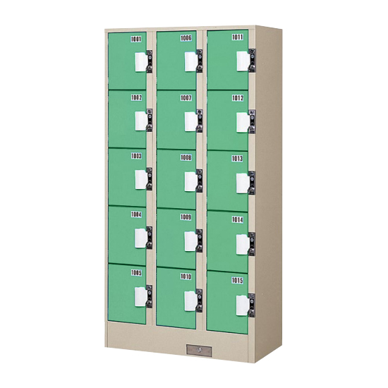 コインロッカー 3列5段15人用 ライトグリーン