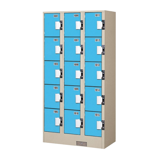 コインロッカー 3列5段15人用 ライトブルー