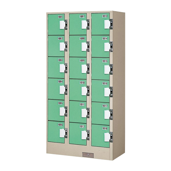 コインロッカー 3列6段18人用 ライトグリーン