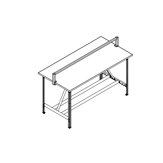 クロスコ 作業台用ファンクションビーム 2400W用 ダークグレー