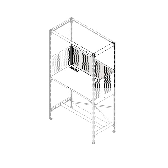 クロスコ ラック作業台用ハンギングパネル フロント幅1800用 ライトグレージュ