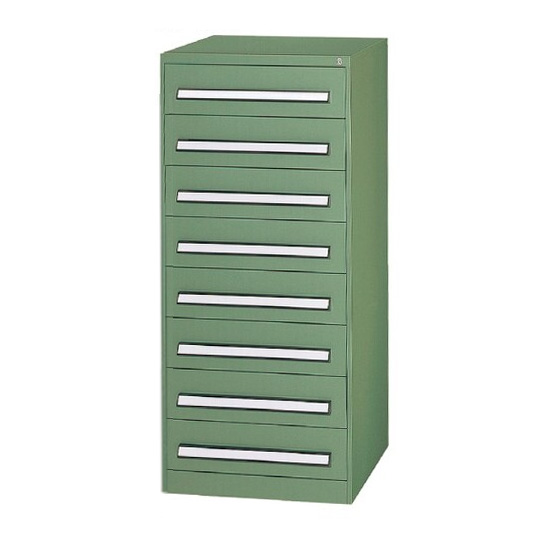 軽中量ツールキャビネット 高さ1300 8段 DSグリーン