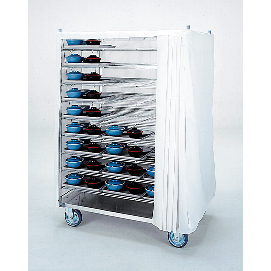 常温配膳車9段 スタンダードタイプ ナイロンカバー装備