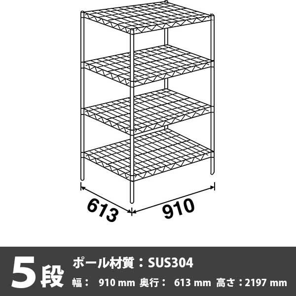 売れ筋ランキング <br>エレクター スーパーエレクター AS910 P1900 4段 メーカー直送 代引不可 北海道沖縄離島不可 