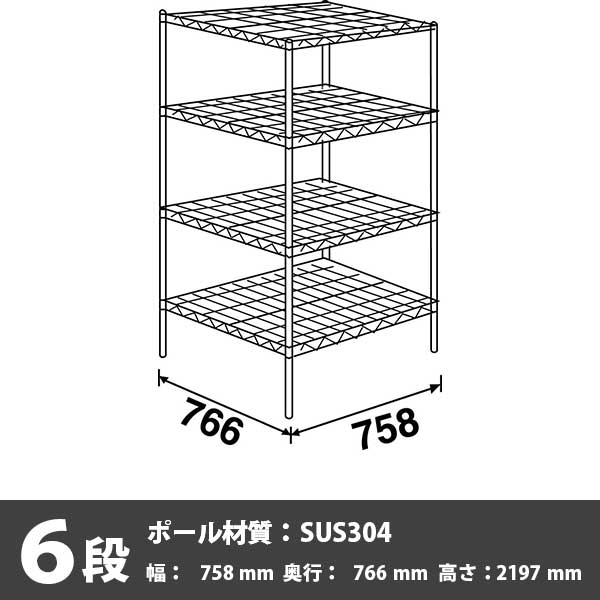 764-01 スーパーエレクターシェルフ　BS 奥行530mmシリーズ BS1820　P-2200　5段 321017380 - 14