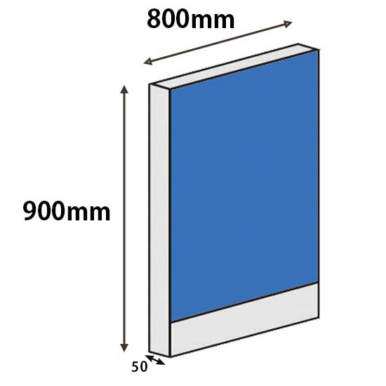 パーテーションLPX 高さ900 幅800 ブルー