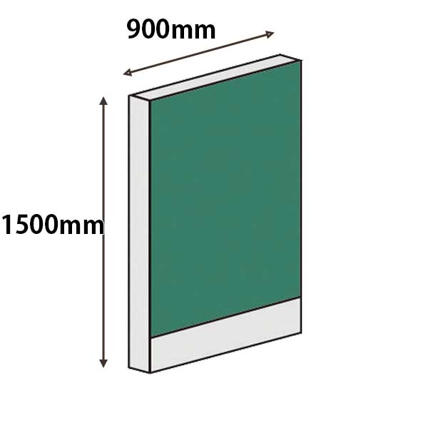 パーテーションLPX 高さ1500 幅900 グリーン