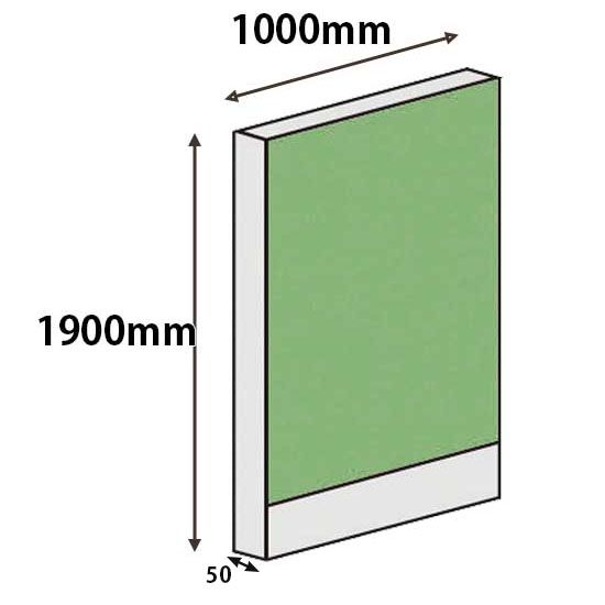 パーテーションLPX 高さ1900 幅1000 ライム