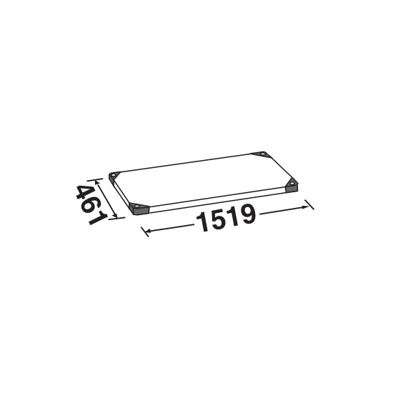 スーパーエレクター 430ソリッド仕様 幅1520 奥行460 シェルフ