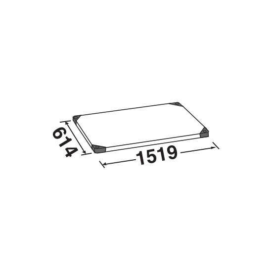 スーパーエレクター 430ソリッド仕様 幅1520 奥行613 シェルフ