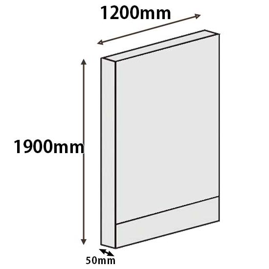 パーテーションLPX 高さ1900 幅1200 スチール ホワイト