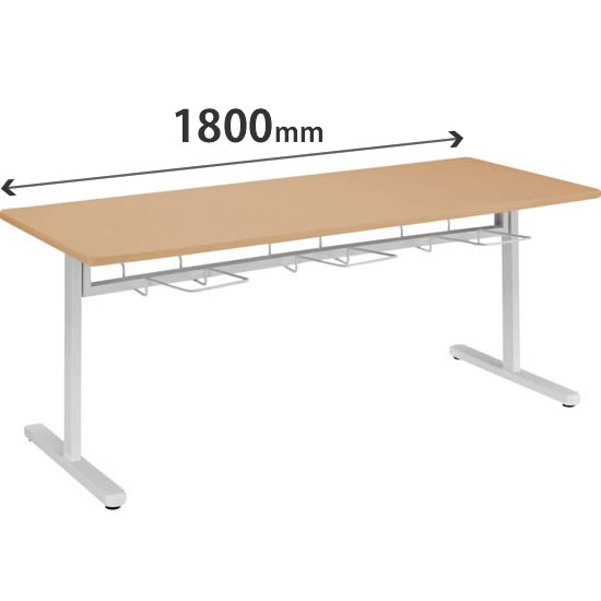 食堂用テーブル 6人掛け 幅1800×奥行750mm ナチュラル