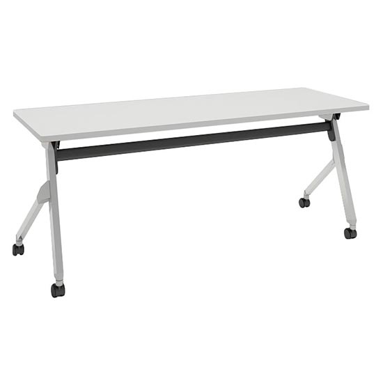 平行スタックテーブル 幅1800×奥行600mm 棚板なし 幕板なし ホワイト