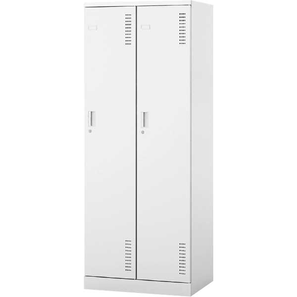 ロッカーALN 2人用 幅700 シリンダー錠 クリアホワイト