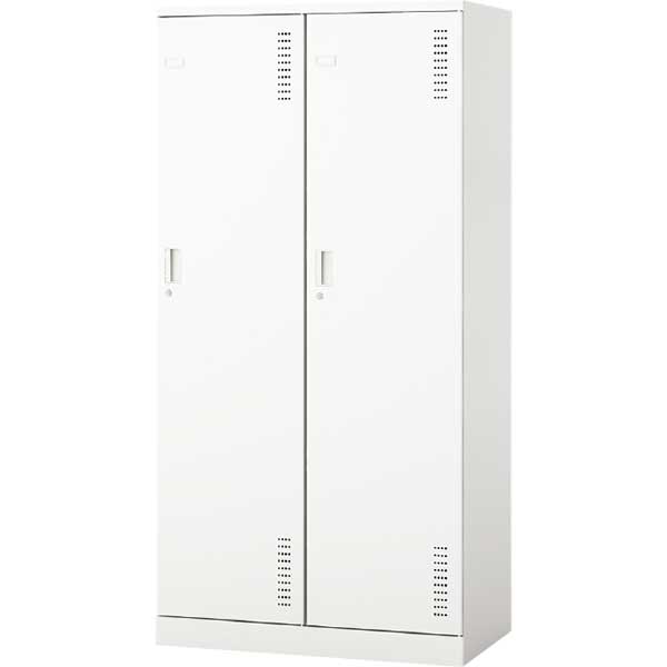 ロッカーALN 2人用ワイドタイプ 幅900 シリンダー錠 クリアホワイト