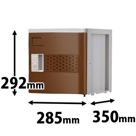 プラスチックミニロッカー MSタイプ 連結専用 ブラウン