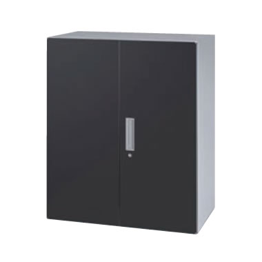 役員用両開き書庫 高さ1050 VP-FNシリーズ サテンブラック