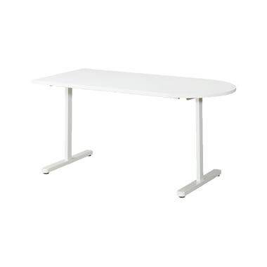 KAT型会議用テーブル 片Rタイプ 1500×750mm ホワイト