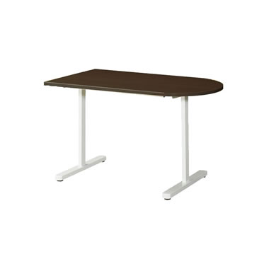 KAT型会議用テーブル 片Rタイプ 1200×750mm ウォールナット