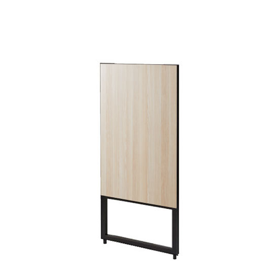 フレームパーティション セミオープン木目パネル 幅750 高さ1503 アッシュ