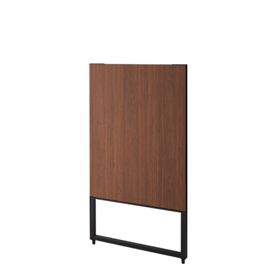 フレームパーティション セミオープン木目パネル 幅900 高さ1503 ウォールナット