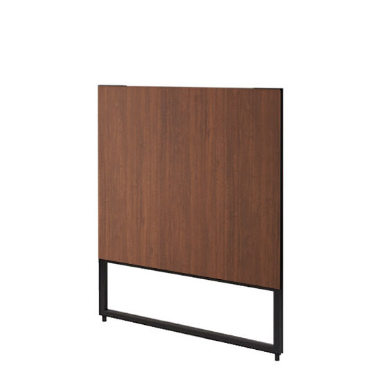 フレームパーティション セミオープン木目パネル 幅1200 高さ1503 ウォールナット