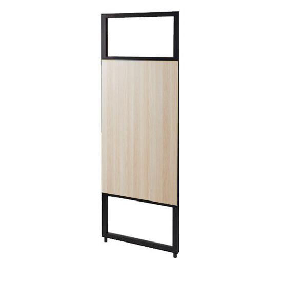 フレームパーティション セミオープン木目パネル 幅750 高さ1869 アッシュ