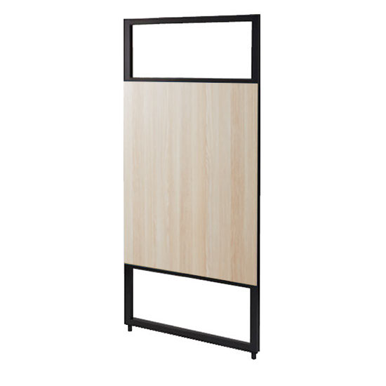 フレームパーティション セミオープン木目パネル 幅900 高さ1869 アッシュ