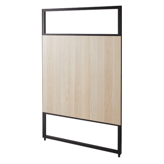 フレームパーティション セミオープン木目パネル 幅1200 高さ1869 アッシュ