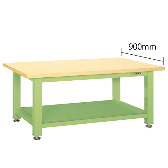 超重量作業台Wタイプ スタンダード 合板天板 幅1800 奥行900mm