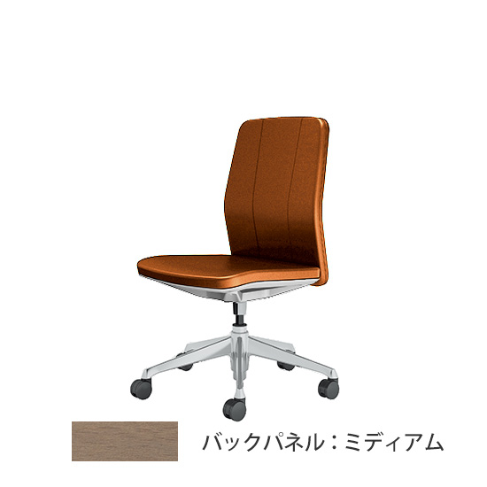 クラフティー ミドルバック ポリッシュ ミディアムパネル 革張り キャメル
