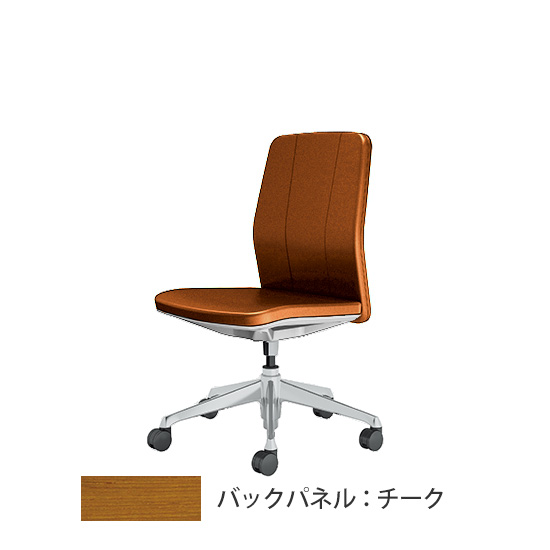 クラフティー ミドルバック ポリッシュ チークパネル 革張り キャメル