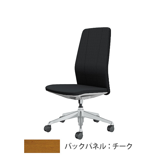 クラフティー ハイバック ポリッシュ チークパネル 布張り ブラック
