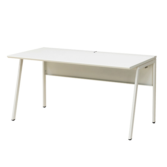 ワークデスク 幅1400×奥行700 ホワイトフレーム 天板ホワイト