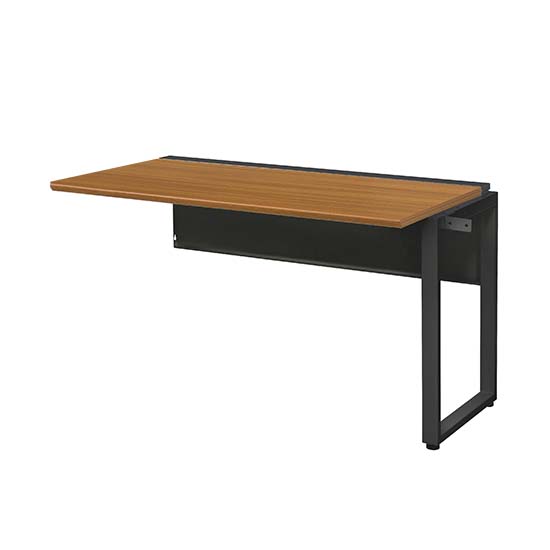 ワークデスク増連 幅1200×奥行700 ブラックフレーム 天板ミディアムウォールナット