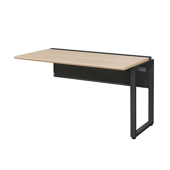 ワークデスク増連 幅1200×奥行700 ブラックフレーム 天板サンドオーク
