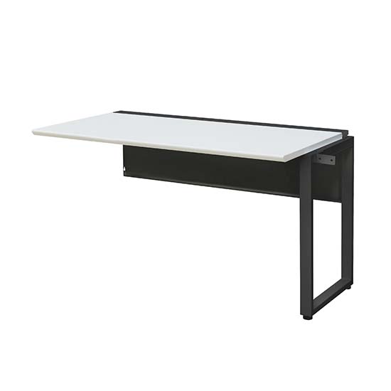 ワークデスク増連 幅1200×奥行700 ブラックフレーム 天板ホワイト