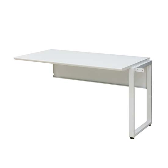 ワークデスク増連 幅1200×奥行700 ホワイトフレーム 天板ホワイト