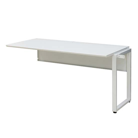 ワークデスク増連 幅1400×奥行700 ホワイトフレーム 天板ホワイト