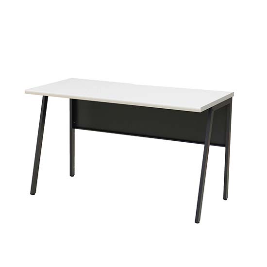 ワークデスク 幅1200×奥行600 ブラックフレーム 天板ホワイト