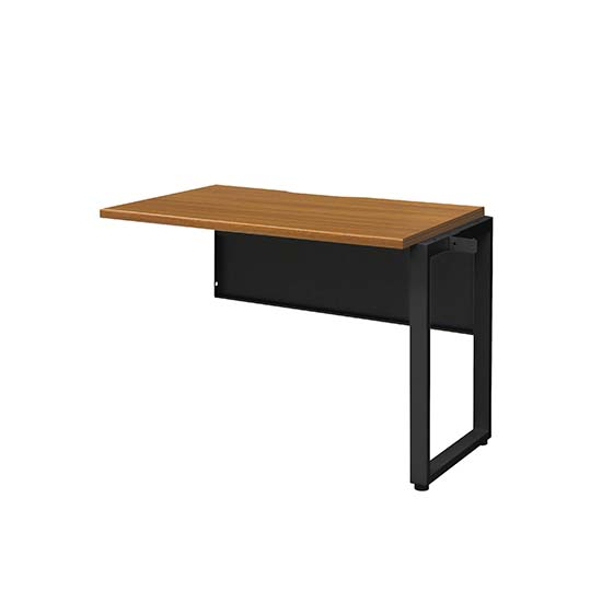 ワークデスク増連 幅1000×奥行600 ブラックフレーム 天板ミディアムウォールナット