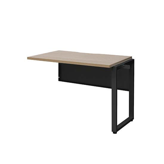 ワークデスク増連 幅1000×奥行600 ブラックフレーム 天板サンドオーク