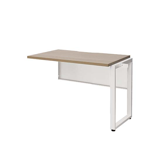 ワークデスク増連 幅1000×奥行600 ホワイトフレーム 天板サンドオーク
